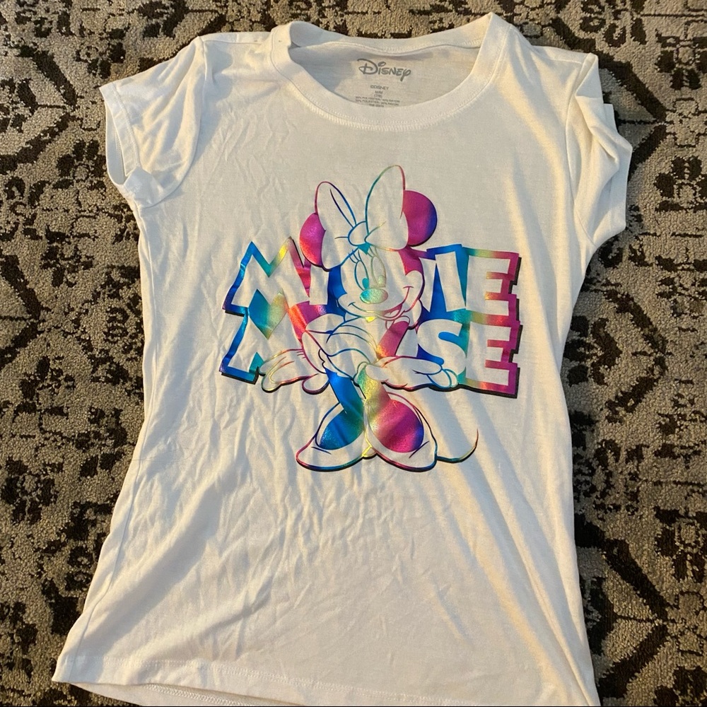 Disney metallic multicolor Minnie Mouse top